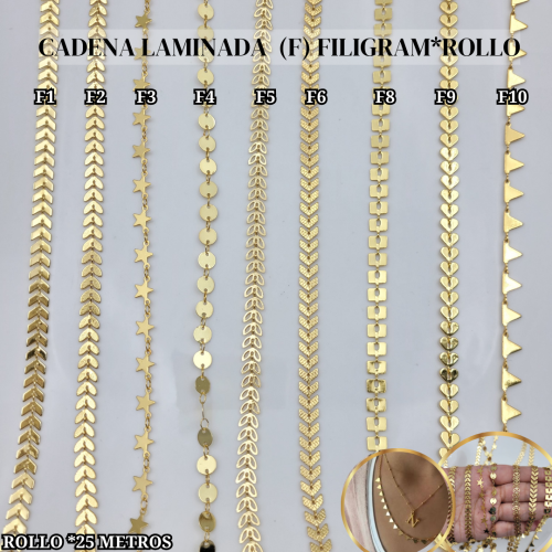 CADENA LAMINADA (F) FILIGRAM*ROLLO