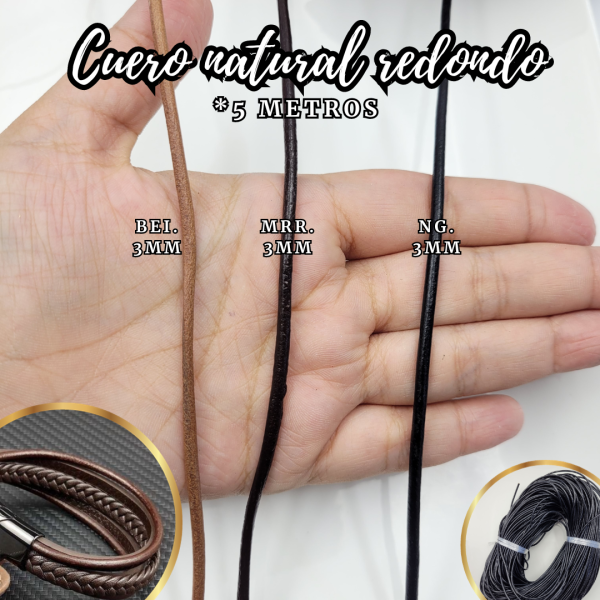 CUERO NATURAL REDONDO*5MT - Imagen 2