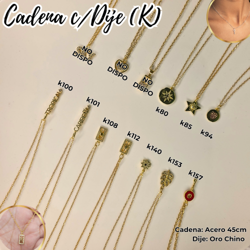 CADENA CON DIJE (K)