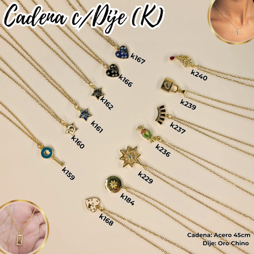 CADENA CON DIJE (K) - Imagen 2