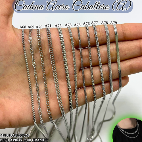 CADENA ACERO CABALLERO (A) *PAQ (10PZ MISMO MODELO) - Imagen 5