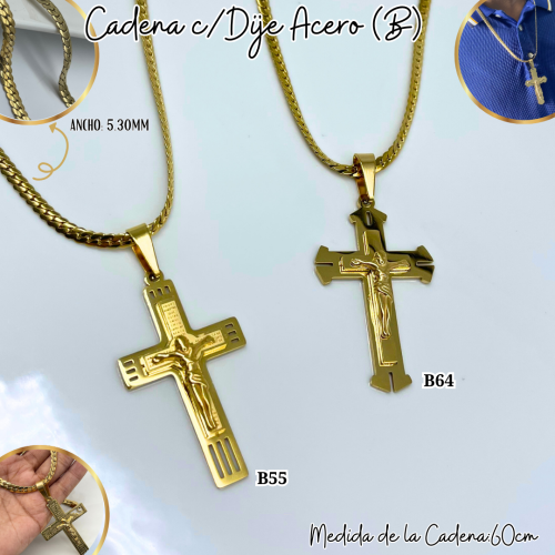CADENA C/DIJE ACERO (B) - Imagen 4