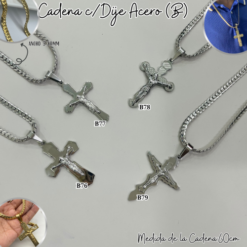 CADENA C/DIJE ACERO (B) - Imagen 7