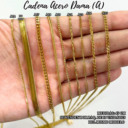 CADENA ACERO DAMA (A) (PAQ.10PZ) - Imagen 3