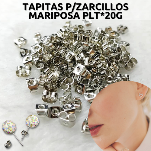 TAPITAS P/ZARCILLOS MARIPOSA PLT*20G