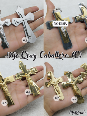 DIJE ACERO CRUZ (C) GD