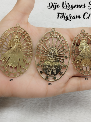 DIJE VIRGENES SANTO FILIGRAM C/U