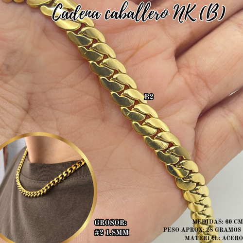 CADENA ACERO CABALLERO NK (B)