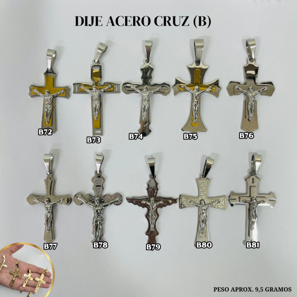 DIJE ACERO CRUZ (B) MD - Imagen 5