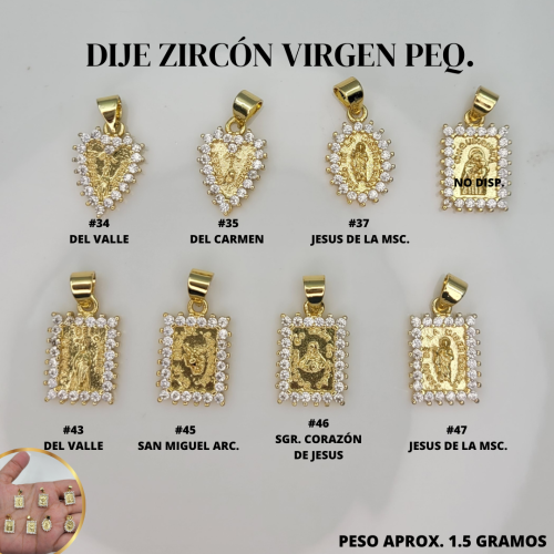 DIJES ZIRCON VIRGENES PEQ. - Imagen 2