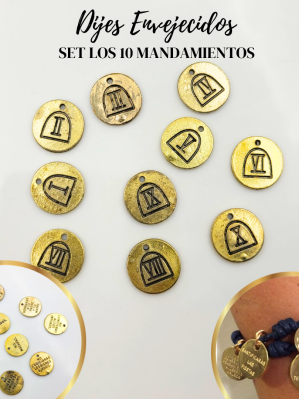 DIJES ENVEJECIDOS SET LOS 10 MANDAMIENTOS