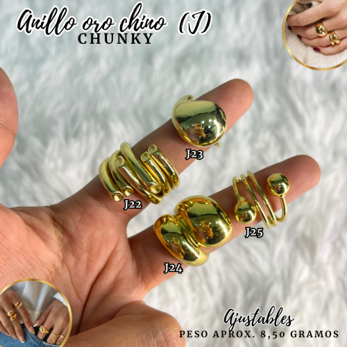ANILLO ORO CHINO (J) CHUNKY - Imagen 2