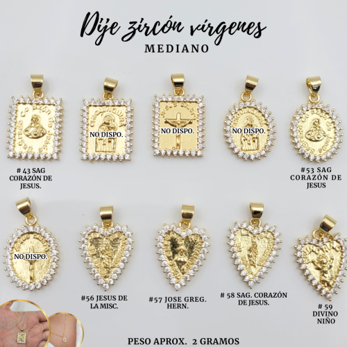 DIJES ZIRCON VIRGENES MED - Imagen 2