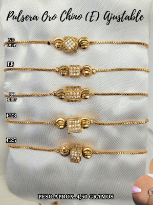 PULSERA ORO CHINO (E)  AJUSTABLE