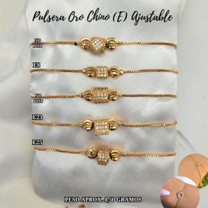 PULSERA ORO CHINO (E)  AJUSTABLE
