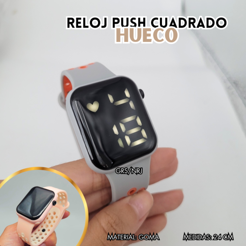 RELOJ PUSH CUADRADO HUECO