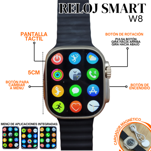 RELOJ SMART W8 - Imagen 2