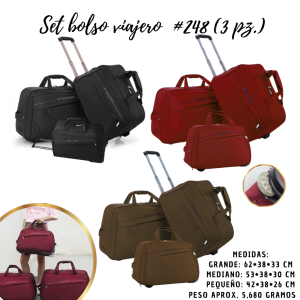 SET BOLSO VIAJERO #248 (3 PZ.)