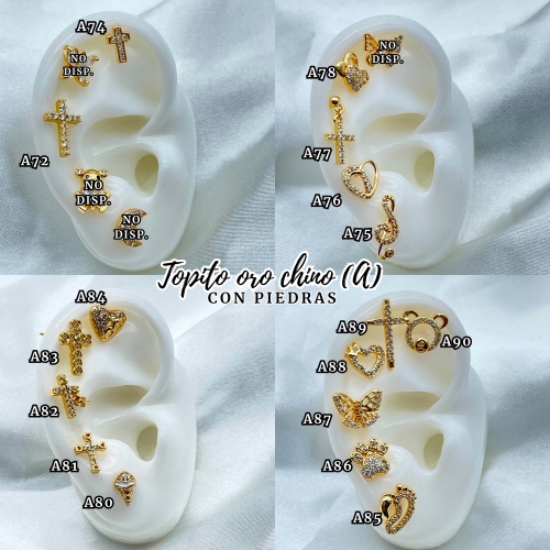 TOPITO ORO CHINO (A) C/PIEDRA