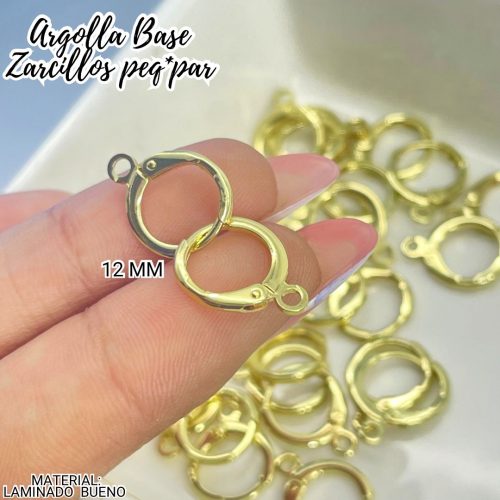 ARGOLLA BASE ZARCILLO PEQ*PAR-12MM