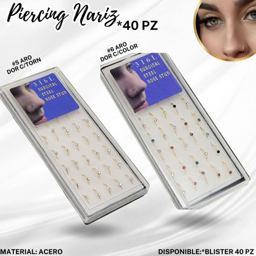 PIERCING NARIZ x 40PZ - Imagen 3