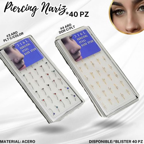 PIERCING NARIZ x 40PZ - Imagen 2