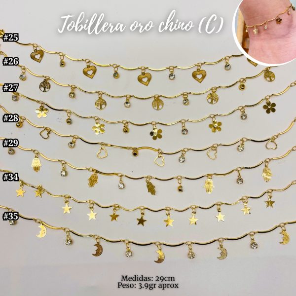 TOBILLERA ORO CHINO (C) - Imagen 3