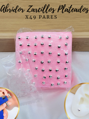ABRIDOR ZARCILLOS PLATEADOs X 49 PARES