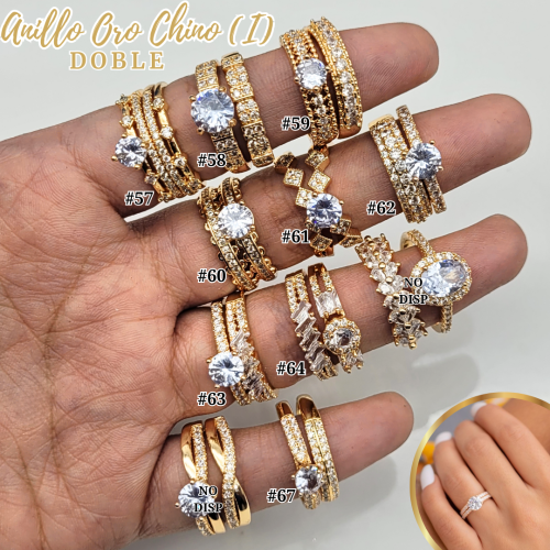 ANILLO ORO CHINO (I) DOBLE