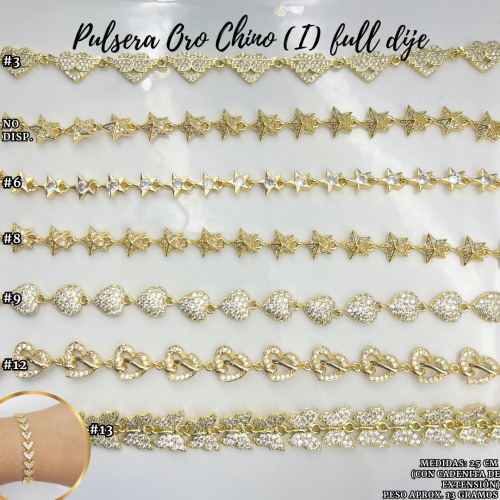 PULSERA ORO CHINO (I) FULL DIJE