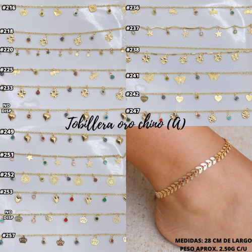 TOBILLERAS ORO CHINO (A) - Imagen 2