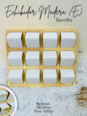 EXHIBIDOR MADERA (E) ZARCILLOS