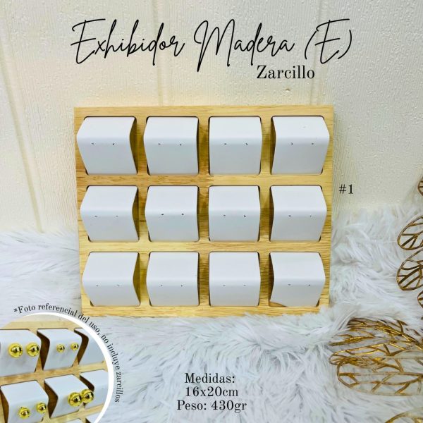 EXHIBIDOR MADERA (E) ZARCILLOS