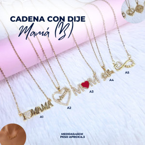 CADENA CON DIJE MAMA (B)
