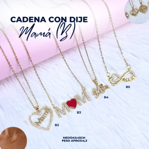 CADENA CON DIJE MAMA (B)