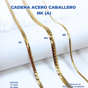 CADENA ACERO CABALLERO NK (A)