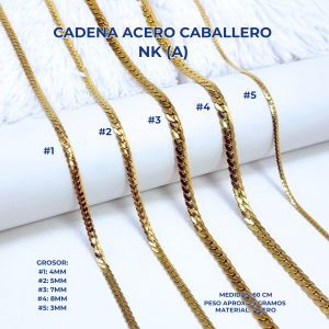 CADENA ACERO CABALLERO NK (A)