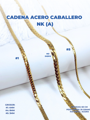 CADENA ACERO CABALLERO NK (A)