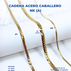 CADENA ACERO CABALLERO NK (A)