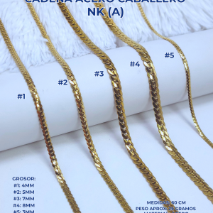 CADENA ACERO CABALLERO NK (A)