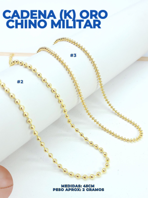 CADENA (K) ORO CHINO MILITAR