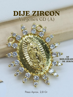 DIJE ZIRCON VIRGENES GD (A)
