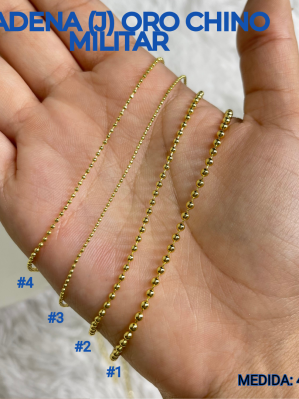 CADENA (J) ORO CHINO MILITAR