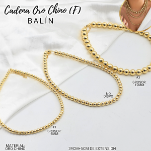 CADENA ORO CHINO (F) BALÍN