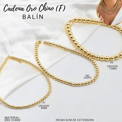 CADENA ORO CHINO (F) BALÍN