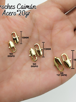 BROCHE CAIMÁN ACERO*20GR