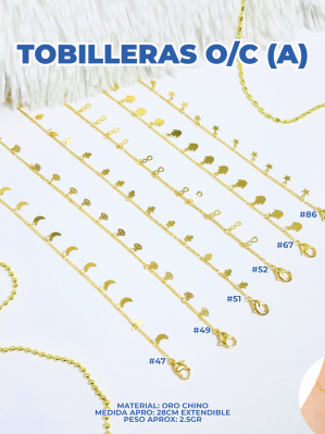 TOBILLERAS ORO CHINO (A)