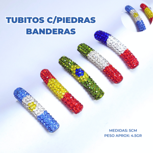TUBITOS C/PIEDRAS BANDERAS