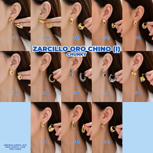 ZARCILLOS ORO CHINO (I) CHUNKY