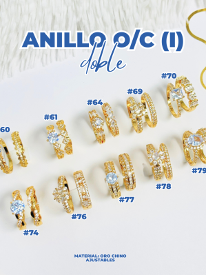 ANILLO ORO CHINO (I) DOBLE